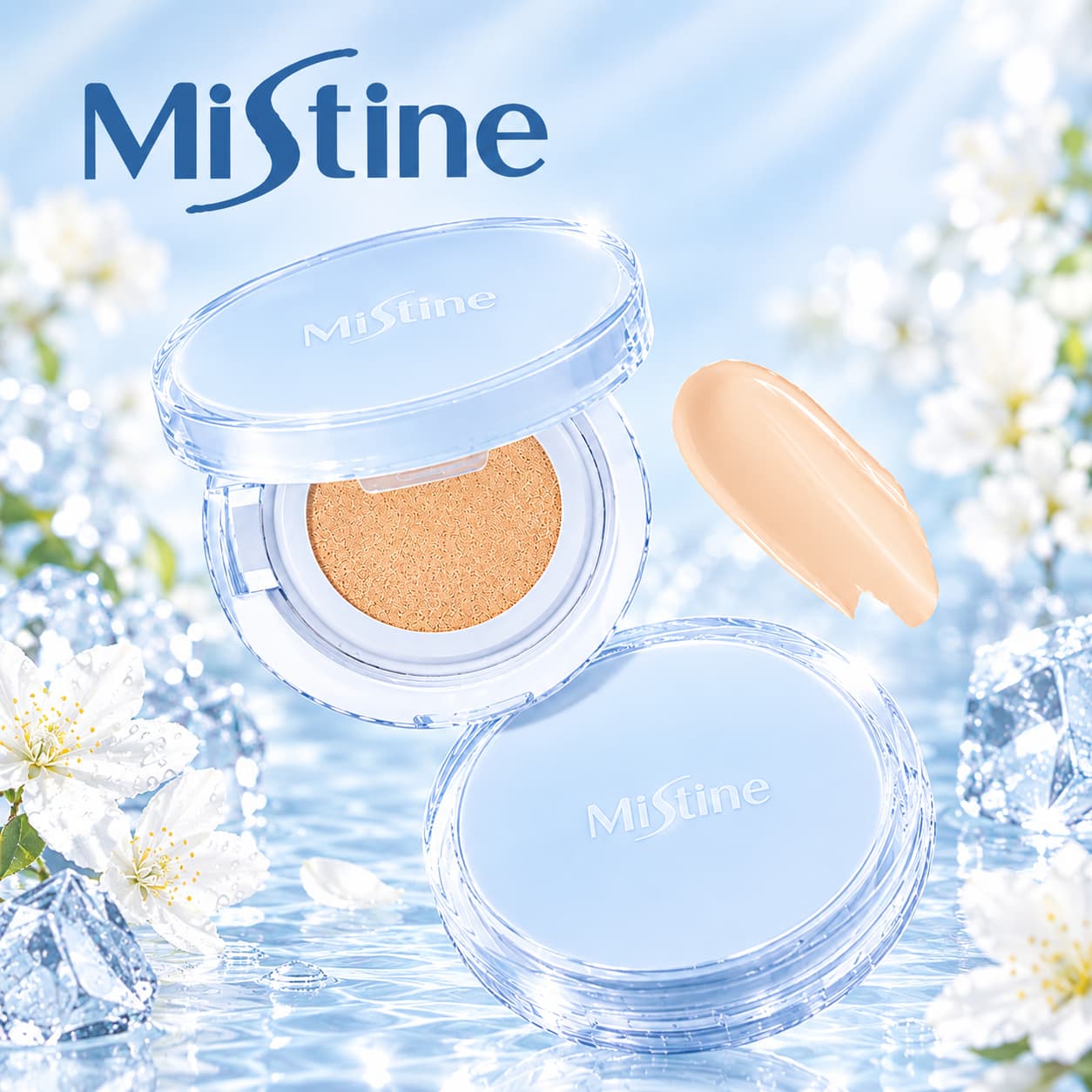 คุชชั่น Mistine High Coverage Longwear Essence Air Cushion